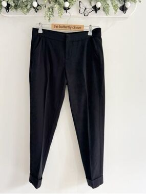 Garnet Hill Black Cropped Tailored Pants